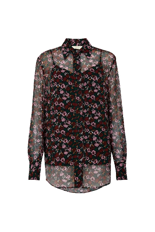 Claude Floral Print Blouse Chic Square Blouse