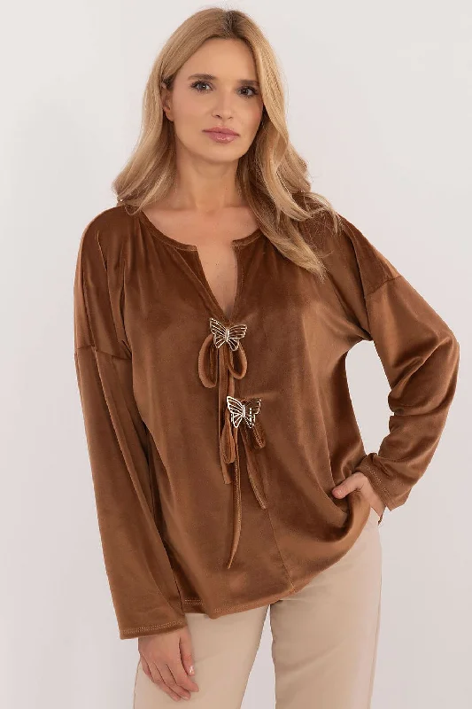 Blouse Italy Moda Satin Long Blouse