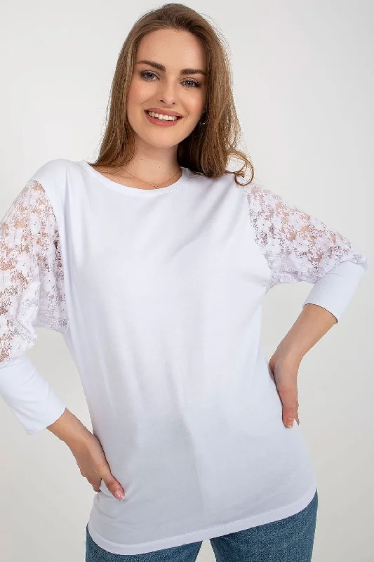 Blouse Rue Paris Embellished Collar Blouse