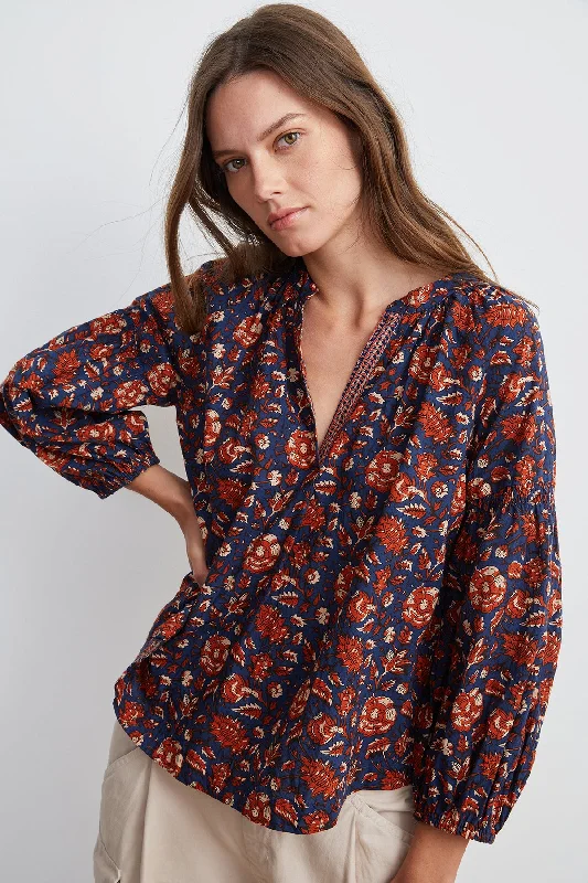 NOAH HALF PLACKET BLOUSE Everyday Stylish Blouse