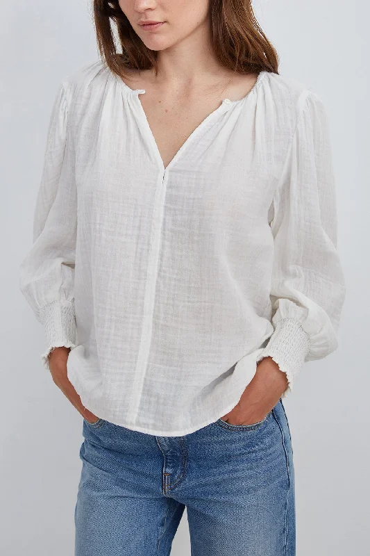 RYLEE COTTON GAUZE BLOUSE Modern Oversized Blouse