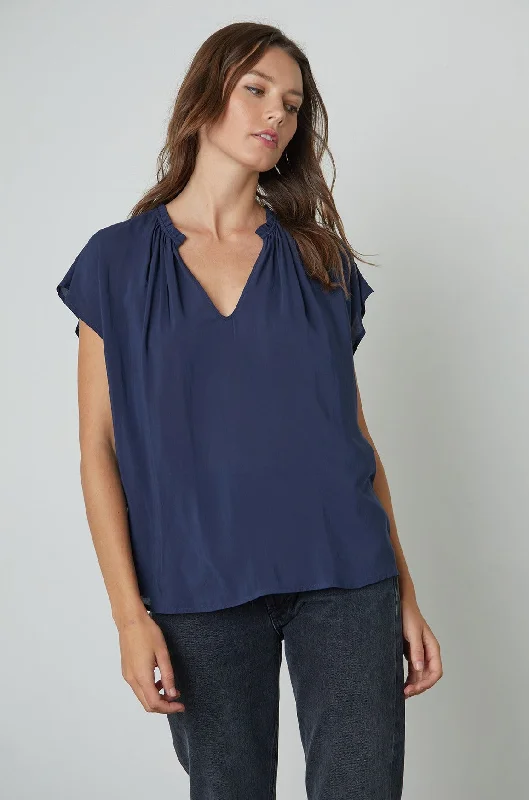 SARENA CAP SLEEVE BLOUSE Office Formal Blouse