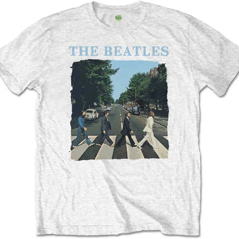 The Beatles | Official Band T-shirt | Abbey Road & Logo Terry Blend Velvet Blend Canvas Blend