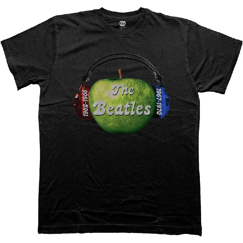 The Beatles | Official Band T-shirt | Listen To The Beatles Solid Color Striped Floral