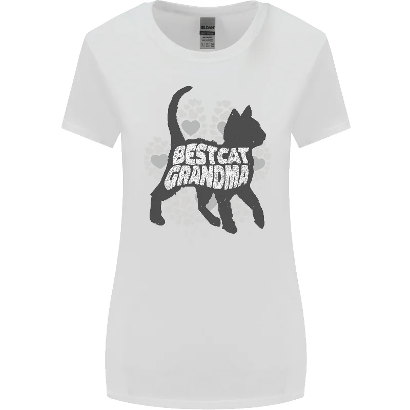 Best Cat Grandma Womens Wider Cut T-Shirt Anti-Pilling Machine Wash Handmade