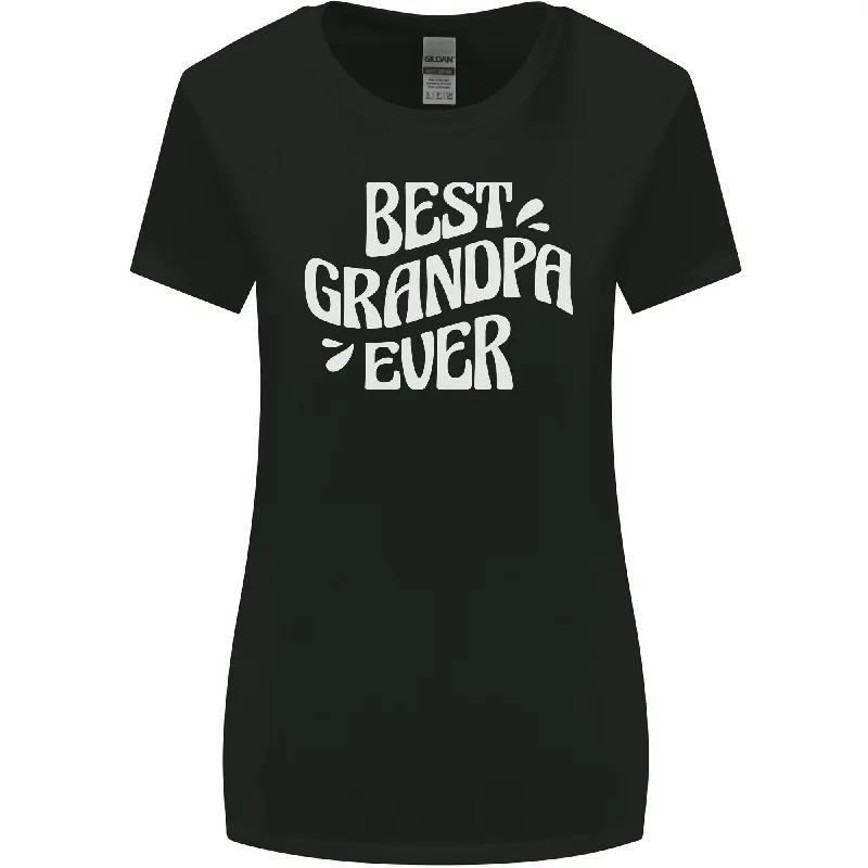 Best Grandpa Ever Grandparents Day Womens Wider Cut T-Shirt Chenille Blend Fleece Blend Nylon Blend