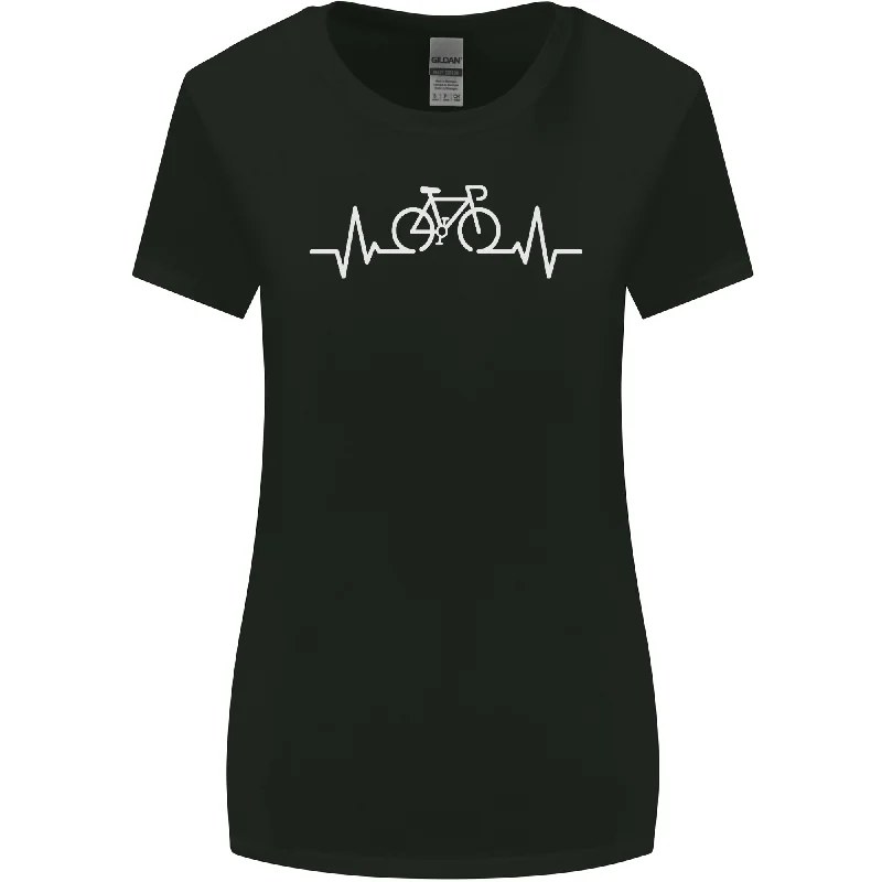 Bicycle Pulse Cycling Cyclist Bike MTB Womens Wider Cut T-Shirt Terry Blend Velvet Blend Canvas Blend