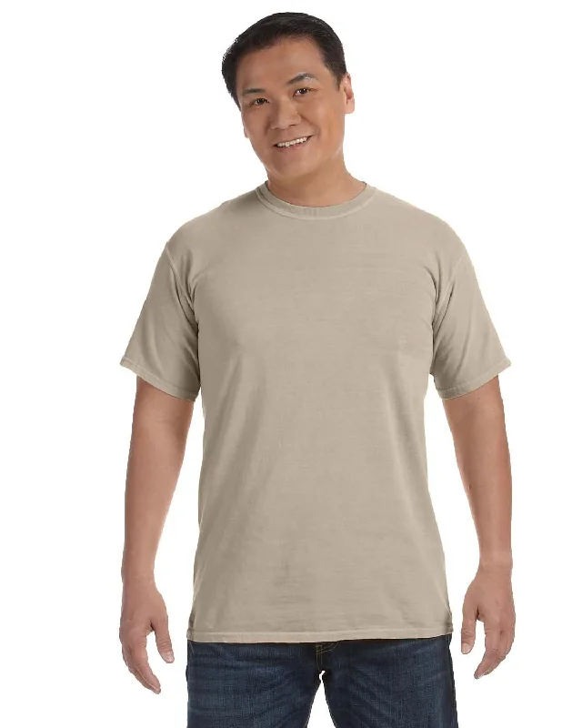 Comfort Colors Ringspun Garment-Dyed T-Shirt | Sandstone Zippered Front Buttoned Front Snap Front