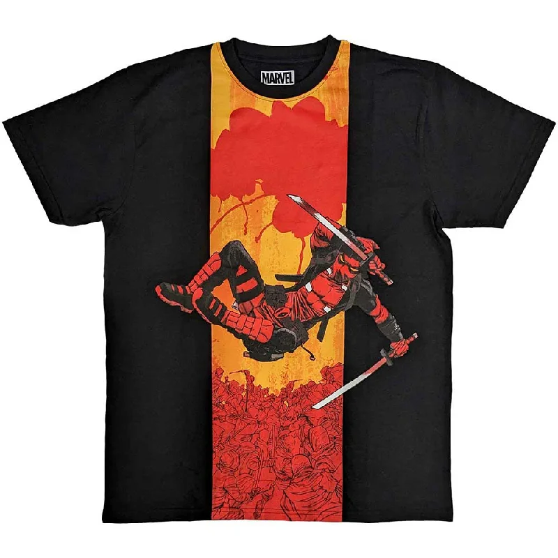 Marvel Comics | Official  Film T-Shirt | Deadpool Samurai Sequined Glittery Shiny