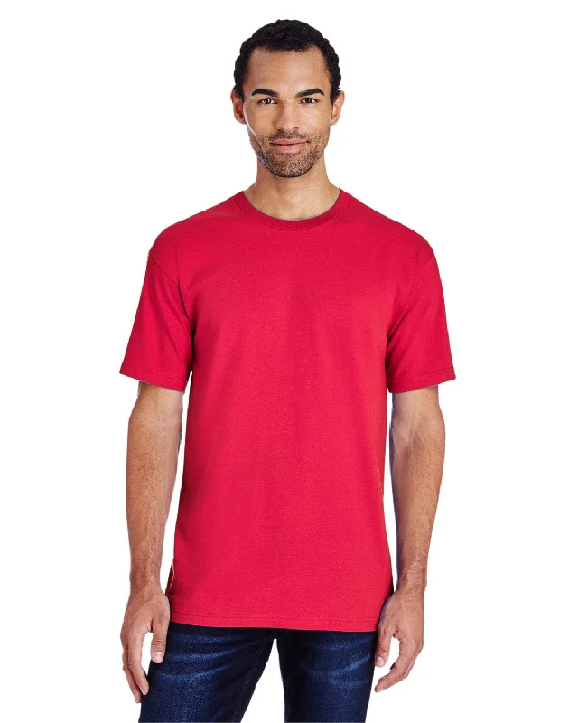 Gildan Hammer Heavyweight T-Shirt | Sprt Scarlet Red Houndstooth Herringbone Solid