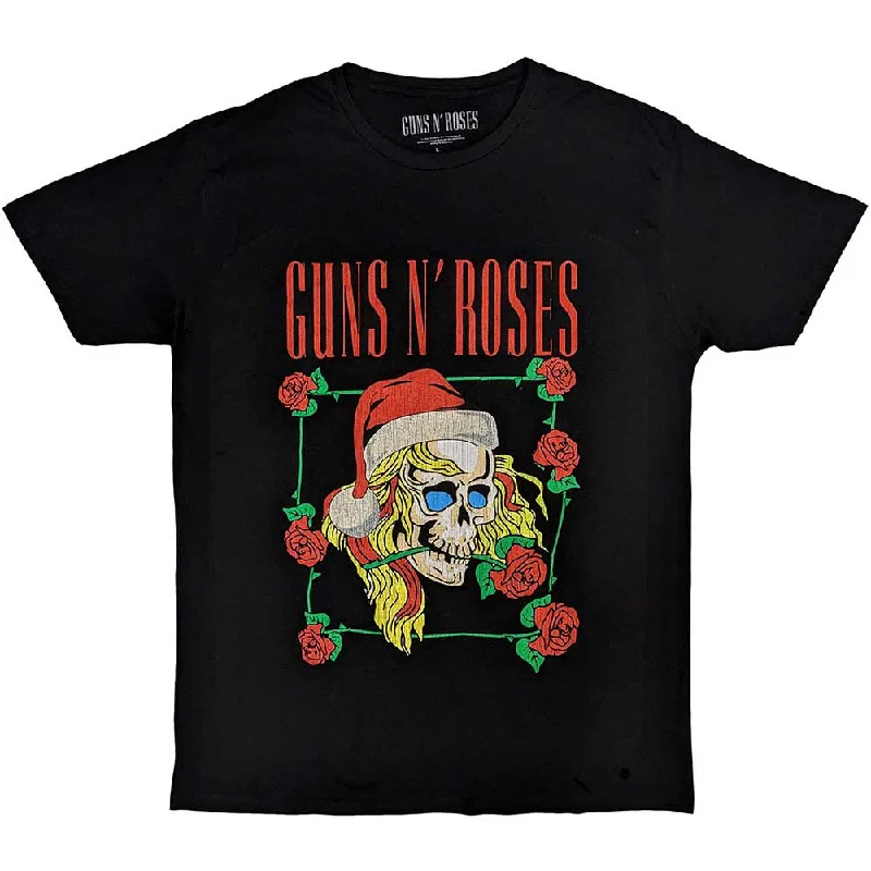 Guns N' Roses | Official Band T-shirt | Holiday Skull Hooded Caped Shawl Collar