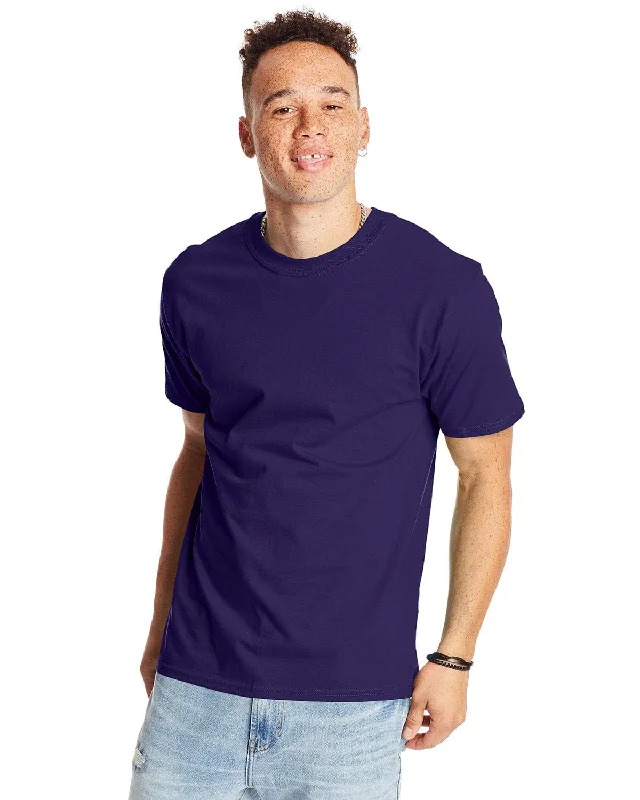 Hanes Beefy-T T-Shirt | Grape Smash Seamless Knitted Crochet