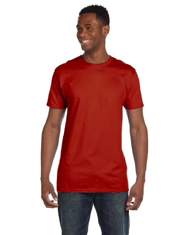 Hanes Combed Cotton T-Shirt | Deep Red Layered Multi-layer Single Layer