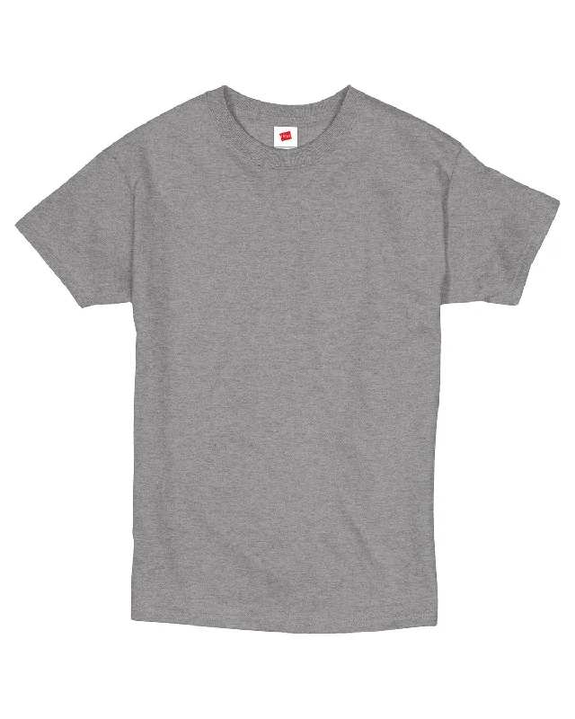 Hanes Youth ComfortSoft T-Shirt | Oxford Gray Asymmetrical Pockets Print