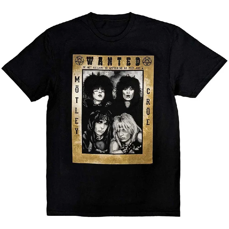 Motley Crue | Official Band T-Shirt | Buffalo V-Neck T-Shirt Long Sleeve Cotton