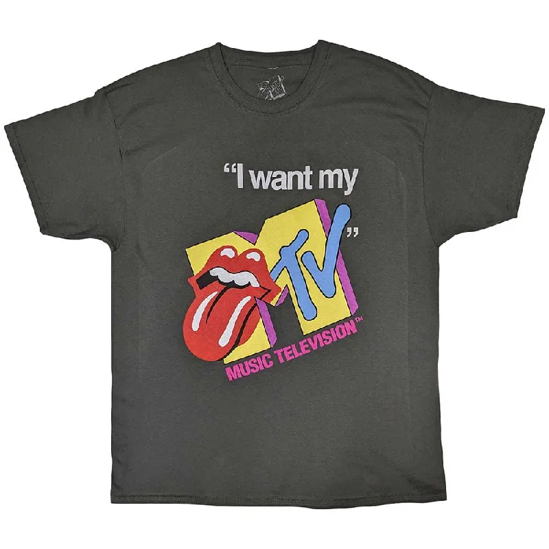 MTV | Official T-shirt | Want My MTV Basic T-Shirt Crew Neck Short Sleeve