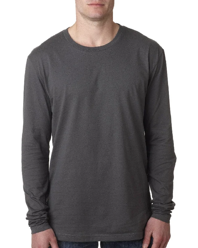 Next Level Mens Premium Long Sleeve Tee | Heavy Metal Chenille Brocade Lace