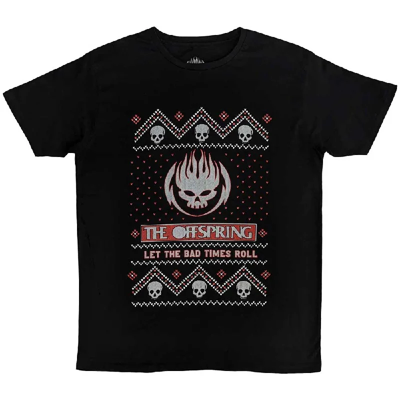 The Offspring | Official Band T-shirt | Christmas Bad Times Collared T-Shirt Boat Neck A-Line