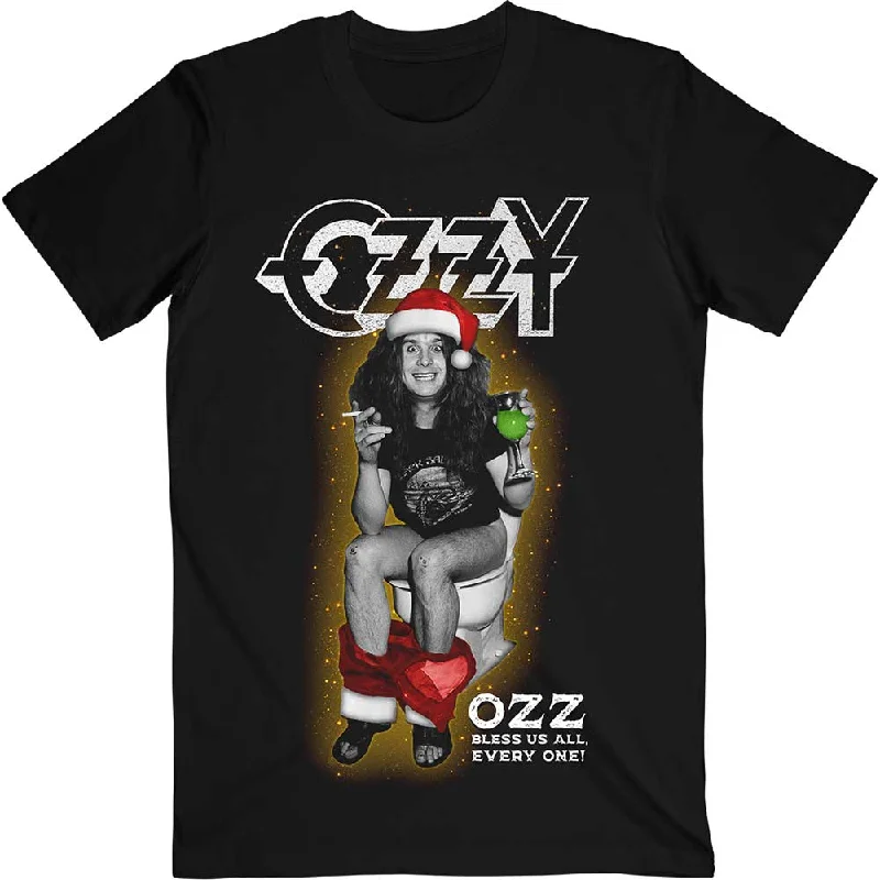 Ozzy Osbourne | Official Band T-Shirt | Ozz Bless Us All Hooded Caped Shawl Collar