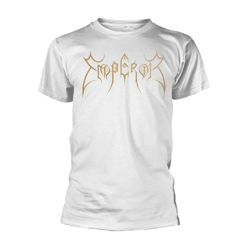 Emperor | Official Band T-shirt | Logo Gold (White) Basic T-Shirt Crew Neck Short Sleeve