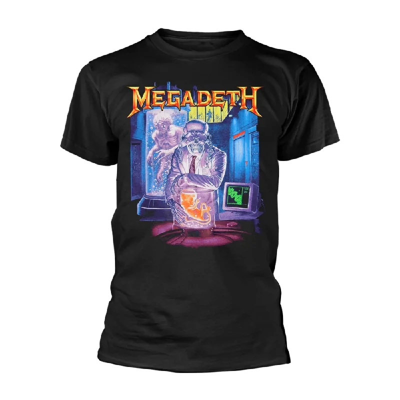 Megadeth | Official Band T-shirt | Hangar 18 (back print) Collared Crew Neck Turtle Neck