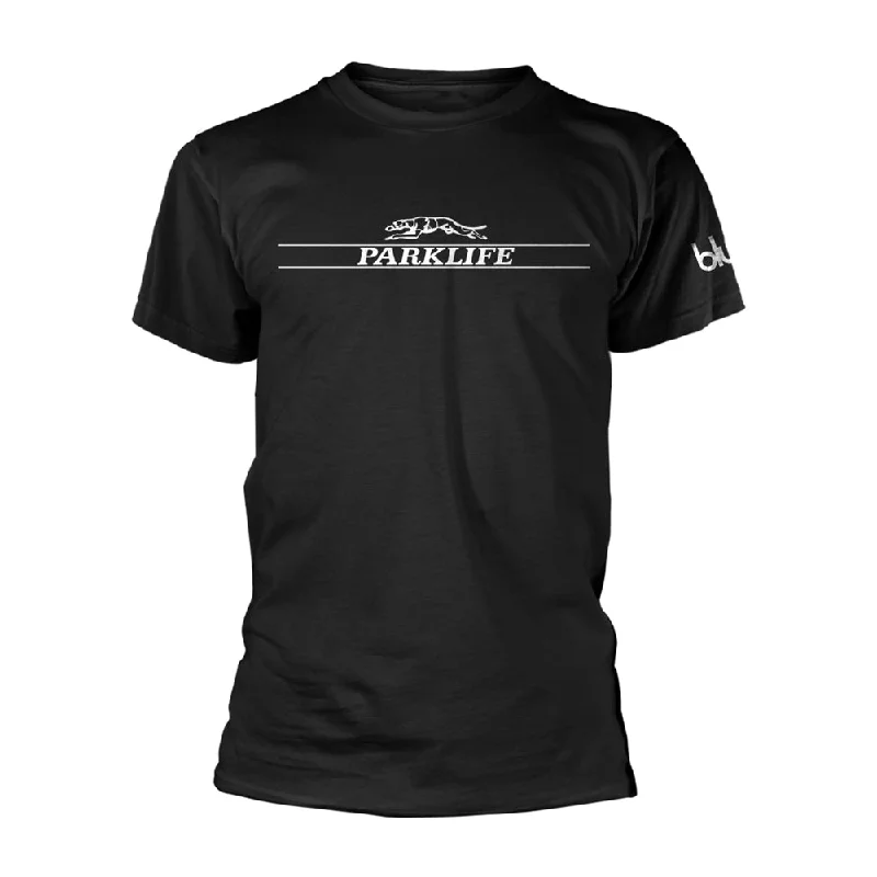 Blur | Official Band T-shirt | Parklife (Black) Front Pockets Side Pockets Patch Pockets