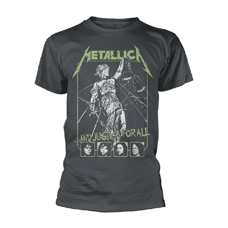 Metallica | Official Band T-shirt | Justice For All Faces Fashionable Trendy Casual