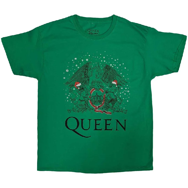 Queen | Official Band T-shirt | Holiday Crest Chenille Blend Fleece Blend Nylon Blend