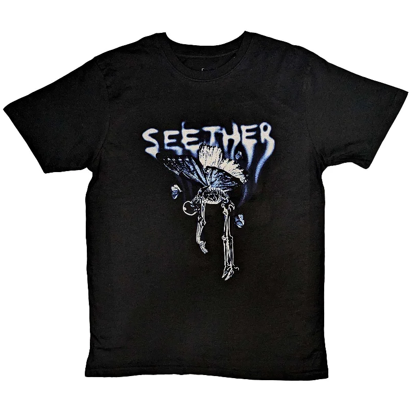 Seether| Official Band T-Shirt | Dead Butterfly Welt Pockets Slit Pockets