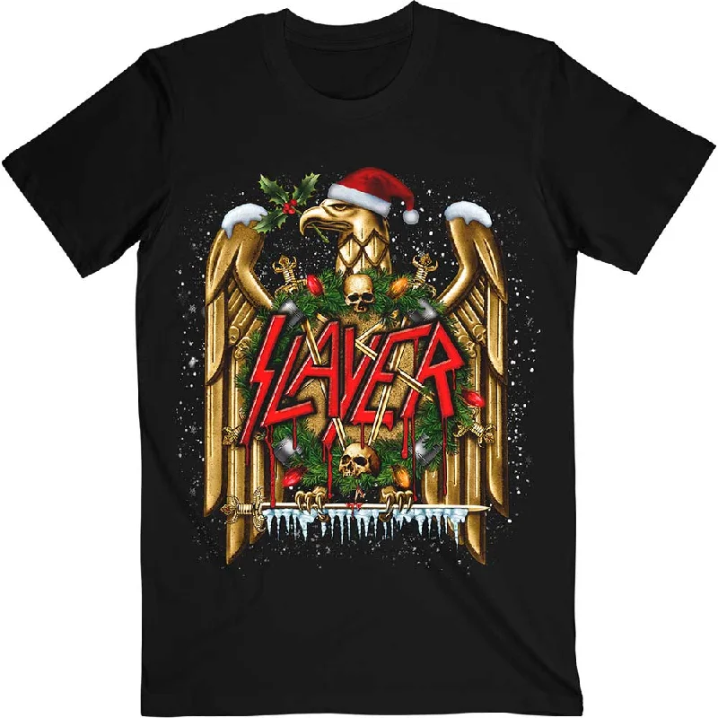 Slayer | Official Band T-Shirt | Holiday Eagle Houndstooth Herringbone Solid