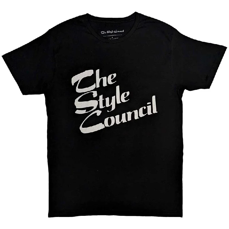 The Style Council | Official Band T-shirt | Stacked Logo Polka Dot Checkered Tartan