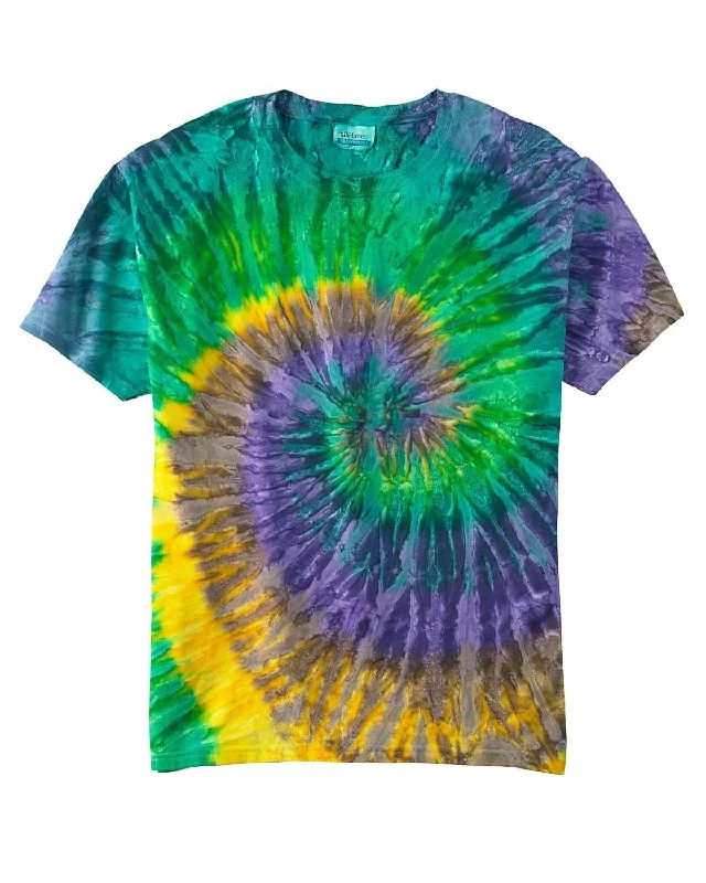 Tie-Dye 100% Cotton Tie-Dyed T-Shirt | Mardi Gras Spandex Blend Rayon Blend Denim Blend