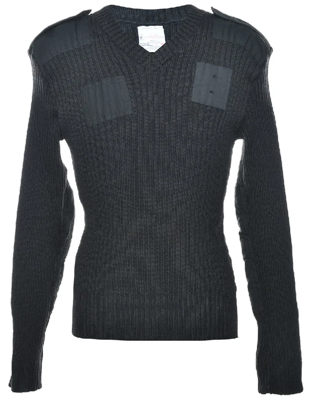 Black Jumper - M Elasticated Padded Insulated