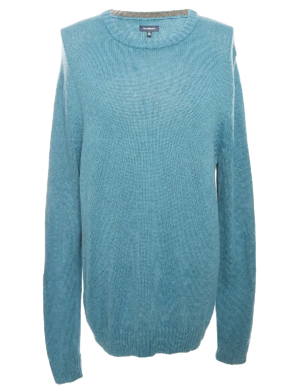 Blue Croft & Barrow Jumper - L Neon Metallic Matte