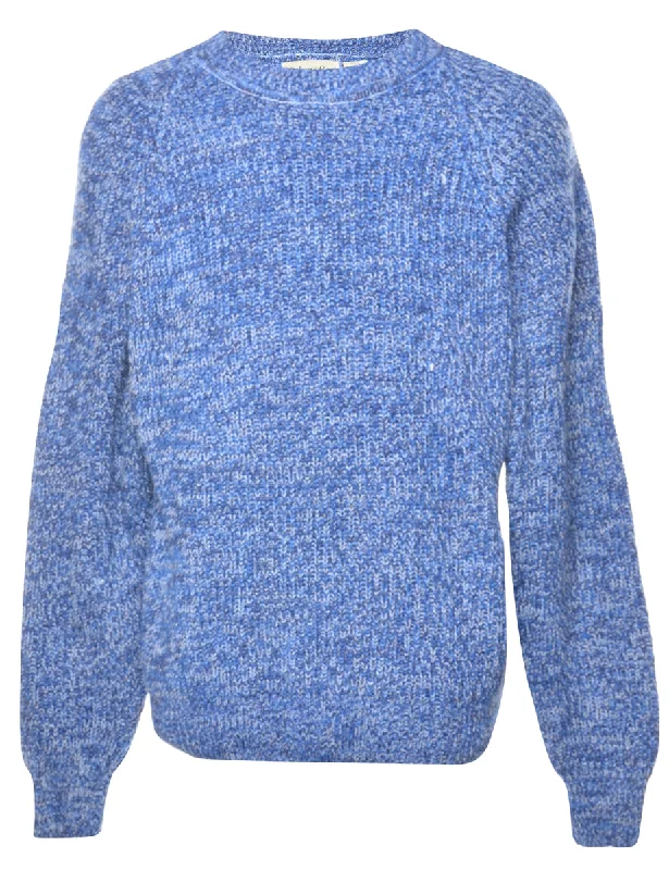 Blue Jumper - L Velvet Chenille Corduroy