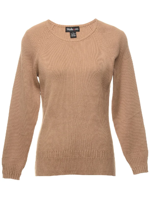 Brown Jumper - M Layered Multi-layer Single Layer