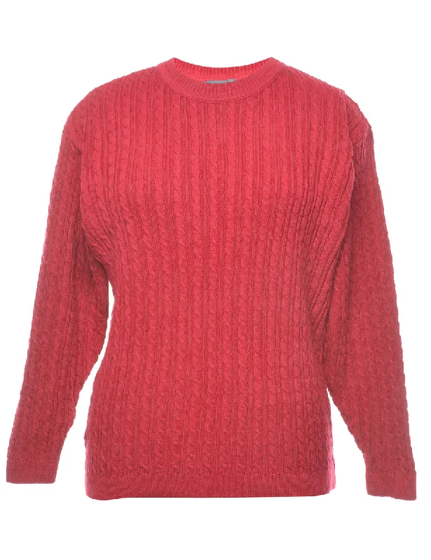 Cable Knit Jumper - M Rayon Fabric Velvet Fabric Corduroy Fabric