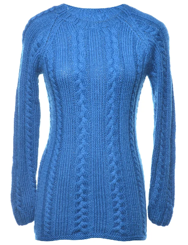 Cable Knit Jumper - M Mesh Fabric Canvas Fabric Denim Fabric