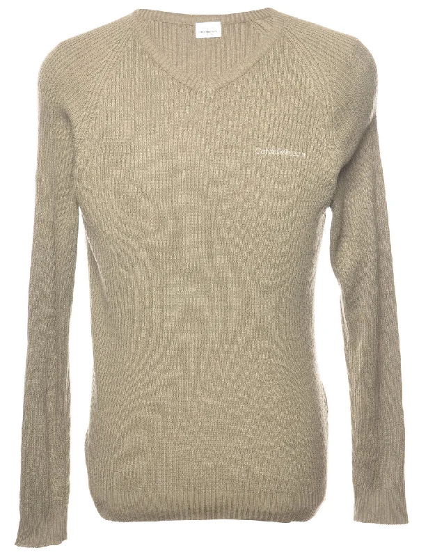 Calvin Klein Jumper - S Boxy Sweater Fitted Sweater A-Line