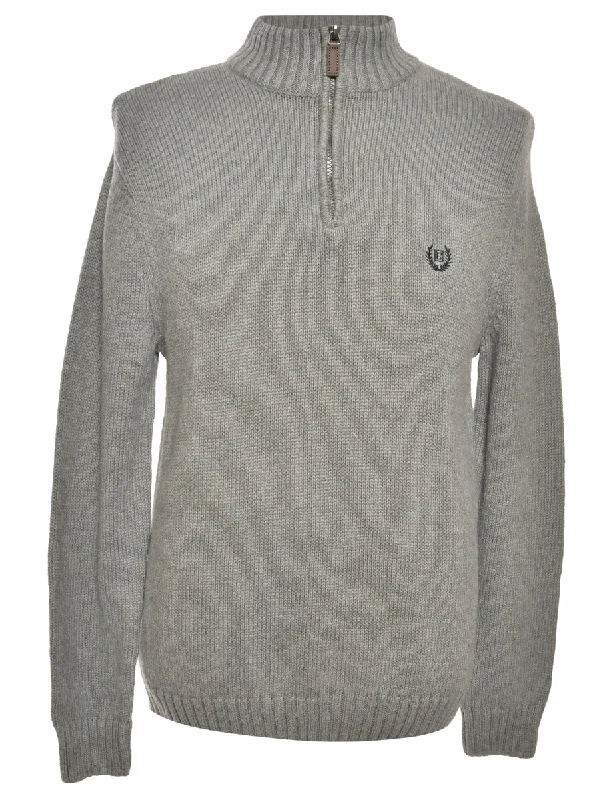 Chaps Grey Jumper - L Terry Terry Cloth Terry Knit