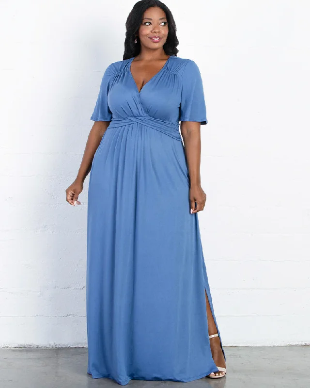 Desert Rain Maxi Dress - Sale! Stylish Pleated A-Line Maxi Dress