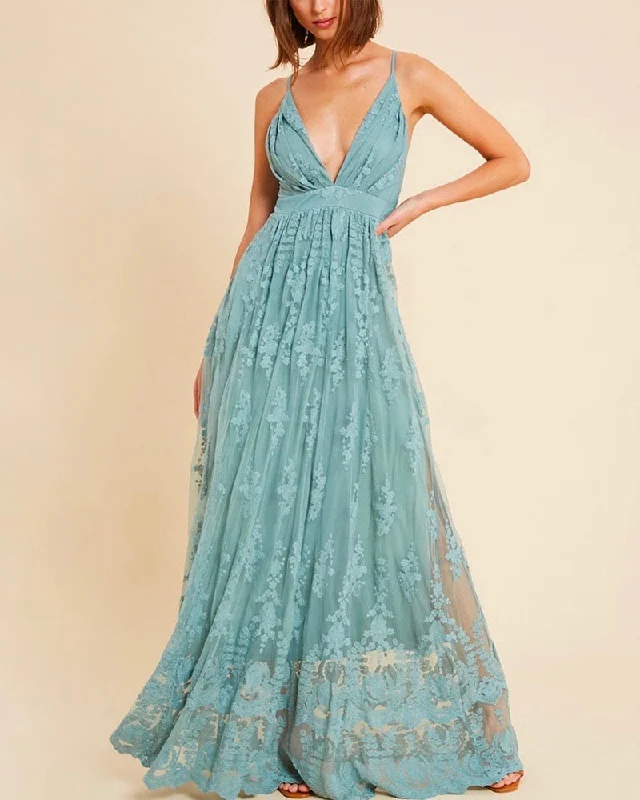 Floral Embroidered Maxi Dress - More Colors Fashionable Maxi Dress with Fringe