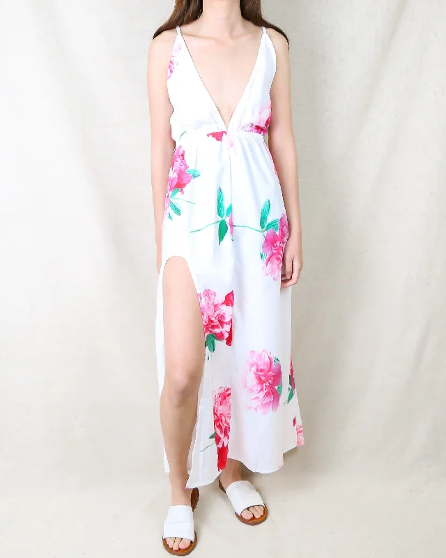 Hazel The Label - Precious Peonies Floral Maxi Dress Fashionable Sheer Maxi Dress