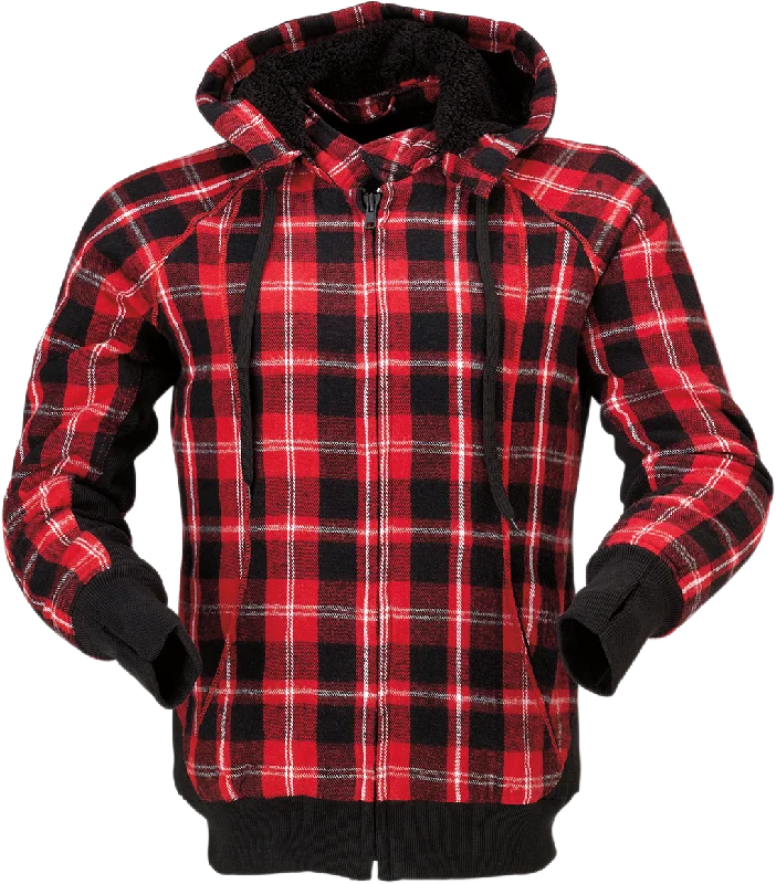 Z1R Women's Lumberjill Jacket - Red/Black - XS 2840-0119 A-Line Jacket Boat Neck Shawl Collar