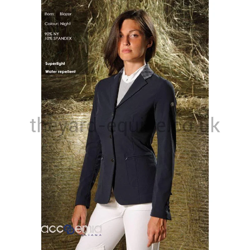 Accademia Italiana Women's Competition Jacket - Navy V-Neck Jacket Boat Neck Jacket Square Neck Jacket