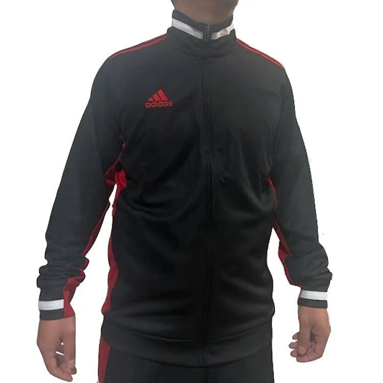 adidas MT19 Women's Track Jacket Black-Red-White Oversized Jacket Tailored Jacket Straight Jacket