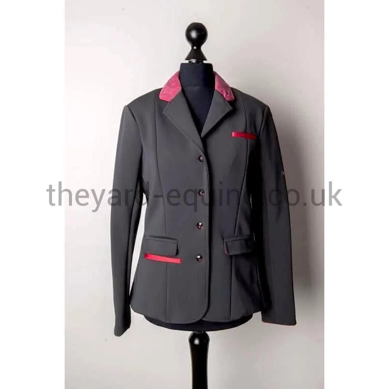 DESERATA COMPETITION JACKET - BUTTON STYLE GREY & PINK Trench Coat Raincoat Waterproof Jacket