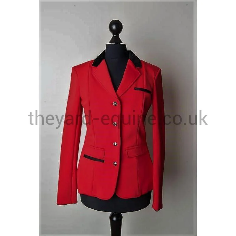 DESERATA COMPETITION JACKET - BUTTON STYLE RED & BLACK Herringbone Jacket Checkered Jacket Solid Jacket