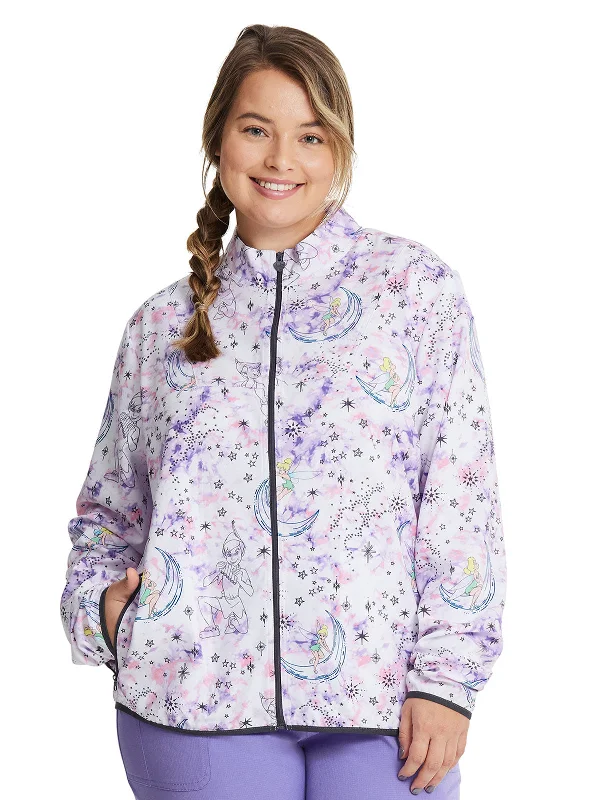 HeartSoul Break on Through - Women's Packable Starlight Tink Print Scrub Jacket Fleece Jacket Down Jacket Feather Jacket