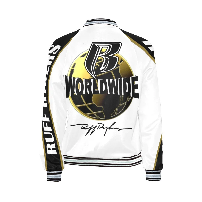 RR Worldwide Varsity Style Bomber Jacket for Women - Matching leggings and t sold separately. Cotton Fabric Linen Fabric Terry Fabric